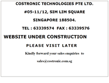 Tablet Screenshot of costronic.com.sg